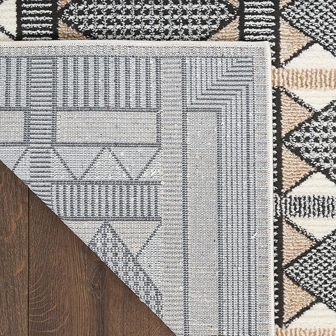 Nourison Home Nordic Ivory Multicolor 5' x 7' Area Rug - Easy Clean, Non Shedding, Bed Room, Living Room, Dining Room, Kitchen (5' x 7')