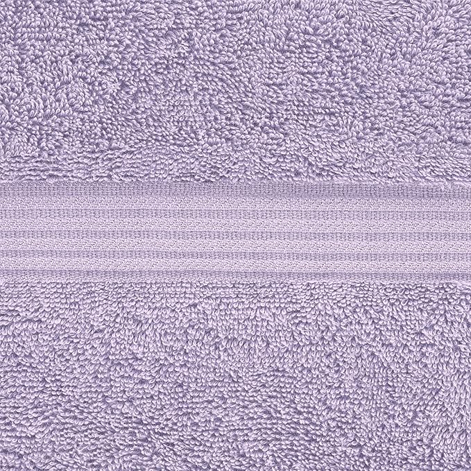 American Veteran Towel, 100% Cotton Turkish Washcloths for Bathroom Essentials 4 Pack, Soft Absorbent Wash Cloths Quick Drying Small Towels Washrags, Lilac