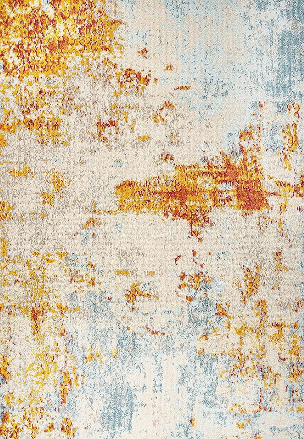 JONATHAN Y Sunset Modern Abstract Orange/Multi Indoor Area Rug, 8x10, Contemporary, Vintage, Easy-Cleaning for Living Room, Bedroom, Kitchen, Pet Friendly, Non-Shedding (CTP114B-8)