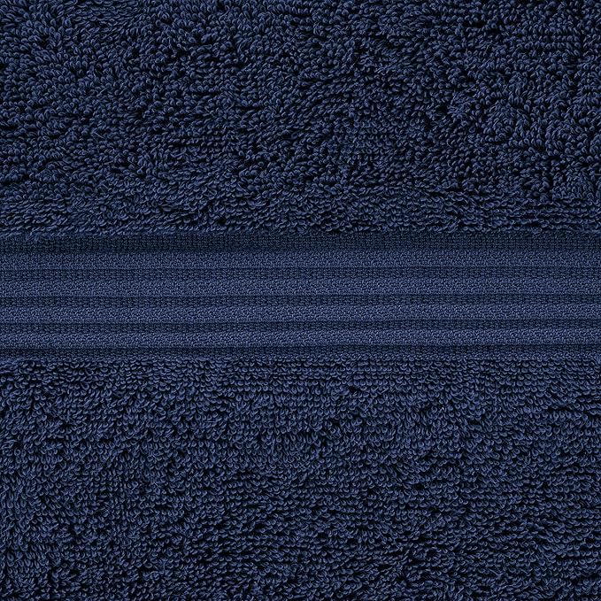 American Veteran Towel, 100% Cotton Turkish Washcloths for Bathroom Essentials 4 Pack, Soft Absorbent Wash Cloths Quick Drying Small Towels Washrags, Navy Blue