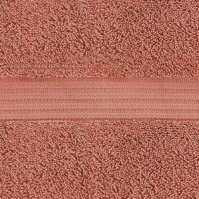 American Veteran Towel, 100% Cotton Turkish Washcloths for Bathroom Essentials 4 Pack, Soft Absorbent Wash Cloths Quick Drying Small Towels Washrags, Coral