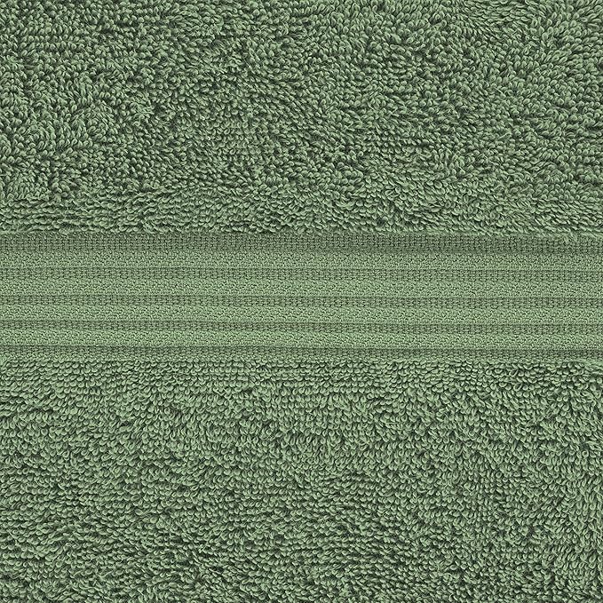 American Veteran Towel, 100% Cotton Turkish Washcloths for Bathroom Essentials 4 Pack, Soft Absorbent Wash Cloths Quick Drying Small Towels Washrags, Sage Green