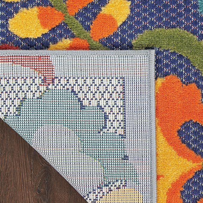 Nourison Home Aloha Navy Multicolor 2'3" x 8' Area Rug - Easy Clean, Non Shedding, Bed Room, Living Room, Dining Room, Kitchen (8' Runner)