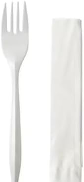 Compostable Fork with Napkin Kit, Master Case of 500