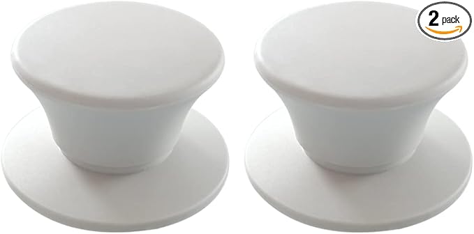 JoyTube Universal Pot Pan Lids Replacement Knob, Silicone Heat Resistant Pan Cover Holding Handles BPA Free Dishwasher Safe Fits Skillets and Kitchen Cookware (Pack of Two-Light Grey)