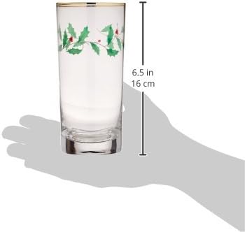 Lenox 849605 Holiday 4-Piece Highball Glass Set, Christmas Dinnerware, Hosting