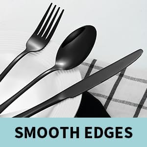 65PCS Silverware Set for 8 with Flatware Drawer Organizer, Stainless Steel Cutlery Set with Steak Knives, Include Spoons and Forks Set & Serving Utensils, Mirror Polished, Black