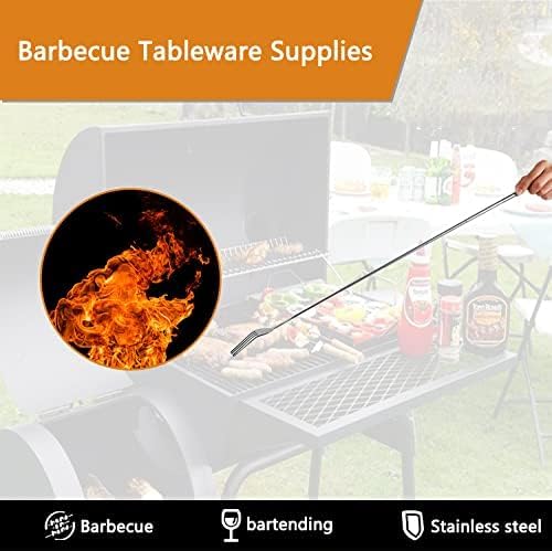 Extendable Fork,8.7 to 25.4 Inch Expandable fork prank,Expandable fork,Telescopic BBQ Fork, Stainless Steel, Extendable Handle,Long Dinner Fruit Dessert Cutlery (3 Pcs)