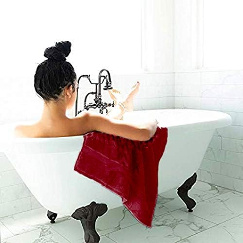 SALBAKOS 100% Turkish Cotton Extra Large Bath Sheet Set of 2 35x70 inch | Heirloom Quality | Hotel & Spa Collection | Soft, Absorbent Oversize Bath Towels | Made in Turkey (Wine, 2 Bath Sheets)