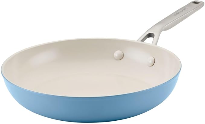 KitchenAid Hard Anodized Ceramic Nonstick Cookware Pots and Pans Set, 9 Piece - Blue Velvet