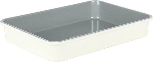 Sur La Table Kitchen Essentials Bake Sale 9 X 13 Inch PFOA, PFAS, PTFE Free Nonstick Roaster/Cake/Baking Pan - Linen White