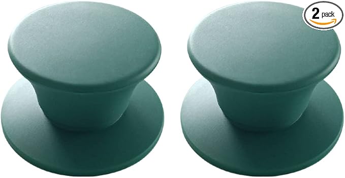 JoyTube Universal Pot Pan Lids Replacement Knob, Silicone Heat Resistant Pan Cover Holding Handles BPA Free Dishwasher Safe Fits Skillets and Kitchen Cookware (Pack of Two-Blackish Green)