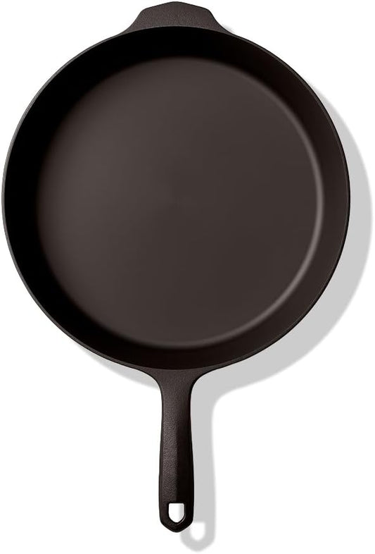 Field Company 11.63-Inch Cast Iron Skillet – Large, Lightweight & Smooth, Made in USA, Pre-seasoned with Organic Oil – Ideal for 4+ Servings (No.10)