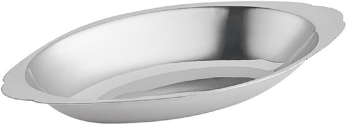 TrueCraftware-20 oz Stainless Steel Oval Au Gratin Dish 0.7mm Thickness Set of 6- Casserole Dish Banana Split Bowls Single Serving Casserole Dishes Small Individual Gratin Dish