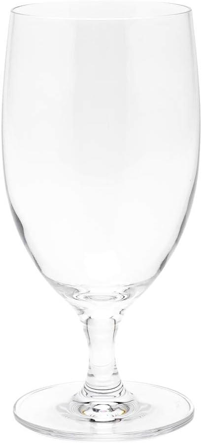Restaurantware Voglia Nude 14 Ounce Water Goblets 12 Laser-Cut Rim Goblet Glasses - Wide Bowl Made From Lead-Free Crystal Clear Glass Goblet Set Dishwashable