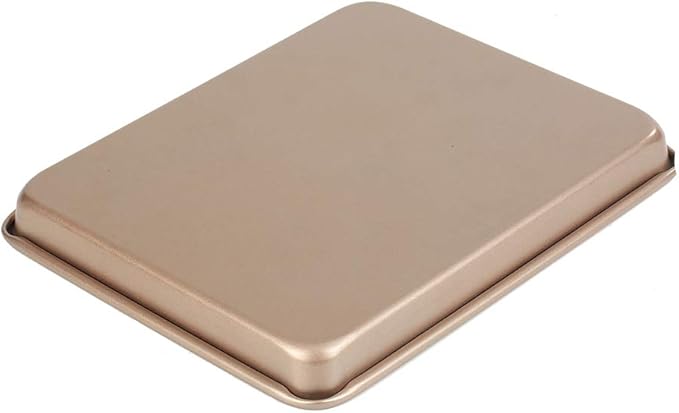 11 Inch Baking Sheets Pan Nonstick Set of 2, Walooza Cookie Sheet Replacement Toaster Oven Tray，Deep Size 1 inch Bakeware, Non Toxic & Heavy Duty & Easy Clean