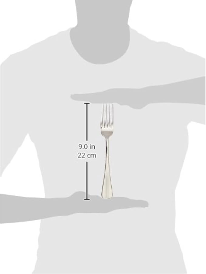 Winco Stanford Stainless-Steel Table Fork, Extra Heavyweight, 9.25" (12 Pack)