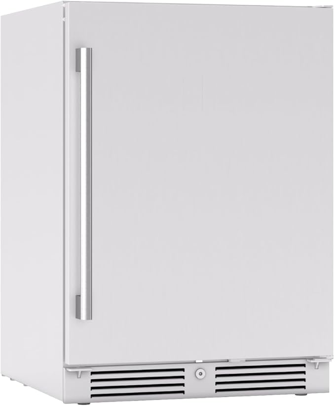 Zephyr Presrv 24 Inch Outdoor Wine Fridge & Beverage Refrigerator Single Zone Under Counter - Drink Chiller Freestanding Stainless Steel Door - 136 cans (Single-Zone Outdoor Wine & Beverage Cooler)