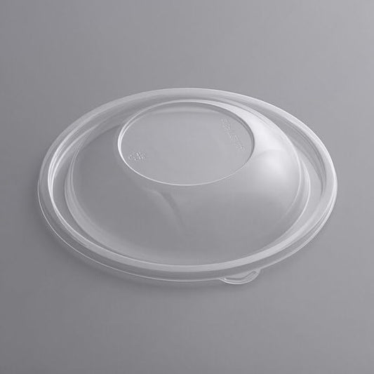 Clear PET Plastic Dome Lid, 9 Inch Round, BPA Free, Recyclable, for 24W-48 oz Bowls, 25 Pack