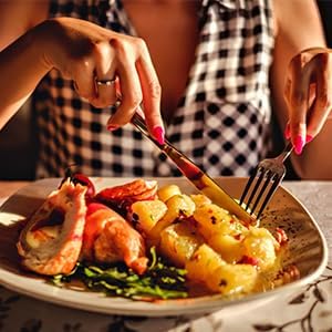 Dinner Forks Set, Food-Grade Stainless Steel Forks Silverware, 6Piece 8.1Inche Dinner forks For Home,Kitchen or Restaurant,Mirror Finish & Dishwasher Safe