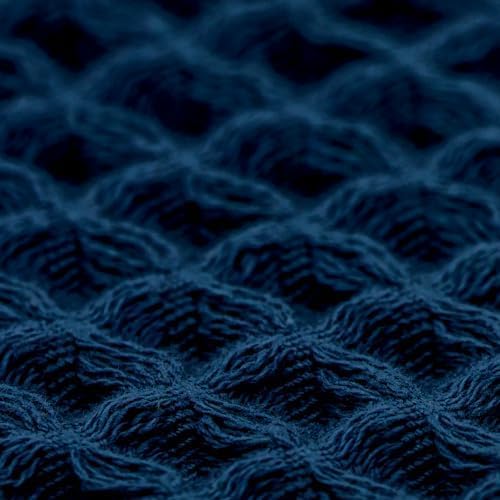 Luxury Organic Japanese Cotton Waffle Bath Towel | Thick, Absorbent, Quick Dry Bathroom Towels for Shower, Sauna, Onsen| Hotel & Spa Quality, Gift-Ready (Ocean Blue, Bath Towel (Set of 2))