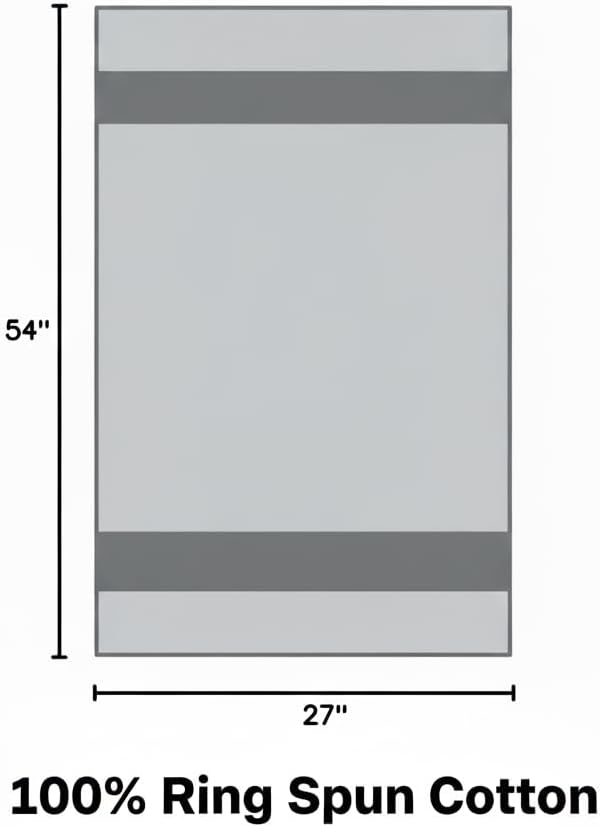 Large Bath Towels Set of 4 – 27x54 Inches – 100% Cotton – Quick Dry & Highly Absorbent – Durable for Bathroom, Spa & Hotel Use – White