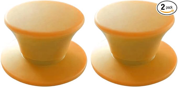 JoyTube Universal Pot Pan Lids Replacement Knob, Silicone Heat Resistant Pan Cover Holding Handles BPA Free Dishwasher Safe Fits Skillets and Kitchen Cookware (Pack of Two-Orange)