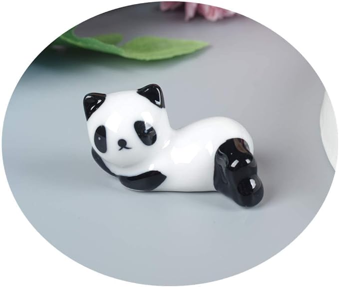 YEYILILINHONG 6PCS Cute Ceramic Panda Chopsticks Rest Rack Stand Holder for Chopsticks, Ceramic Ware Chopsticks Stand Rest Rack，Gift for Boys Girls Kids