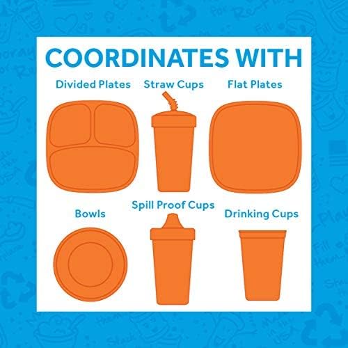 Re-Play Toddler Forks and Spoons Set - 4x4 Utensils Set for Kids - Dishwasher and Microwave Safe - Made in USA - Set of 8-5.8" x 1.2" x 0.2" - Easter