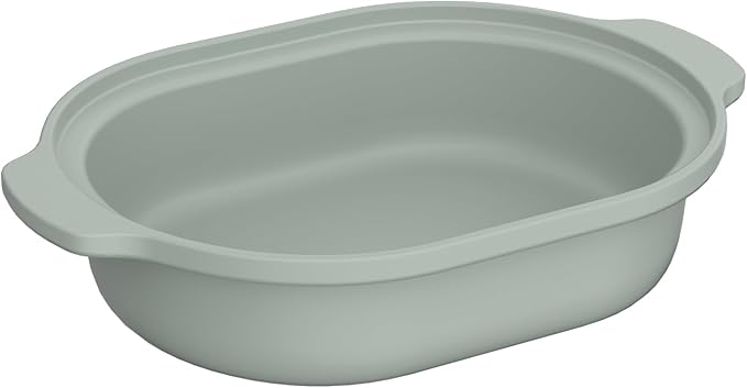 MAGNIFIQUE Casserole Dishes for Oven, 9x12 Porcelain Baking Dish, 4 Quarts Lasagna Pan with Handles, Oven Safe up to 500°F or on Stovetop, Use to Marinate, Cook, Bake, and Serve, Olive