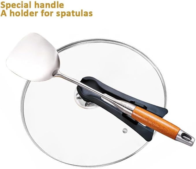 12.5 inch Glass Lids For Pots, Pans and Skillets,Small and Large size 11, 12, 12.5, 13.5 and 14 Inch,Replacement Tempered Clear Glass Lids with Steam Vent and standable handle