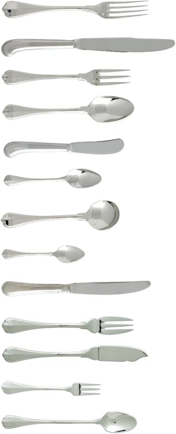 Fortessa San Marco 18/10 Stainless Steel Flatware Solid Handle Butter Knife, Set of 12