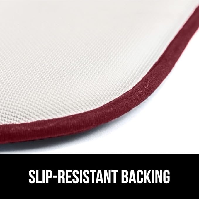 GORILLA GRIP Slip Resistant Chair Cushions, No Ties Required, Set of 6 Memory Foam Pads for Dining Room, Kitchen Table, Office, Rocking Chairs, Plush Seat Cover Cushion Pad, Home Decor, 16x16, Wine