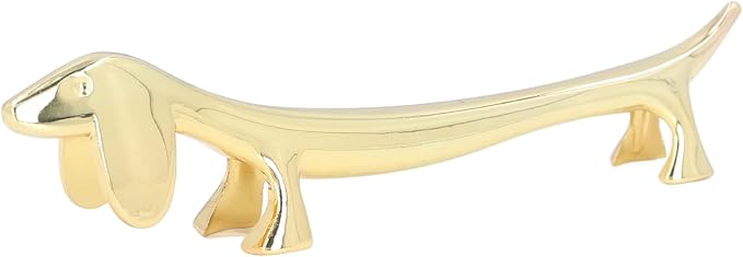 GOTOTOP 4Pcs Chopstick Rest, Reusable Cute Animal Gold Chopstick Holder for Home Restaurant Party (Dog)