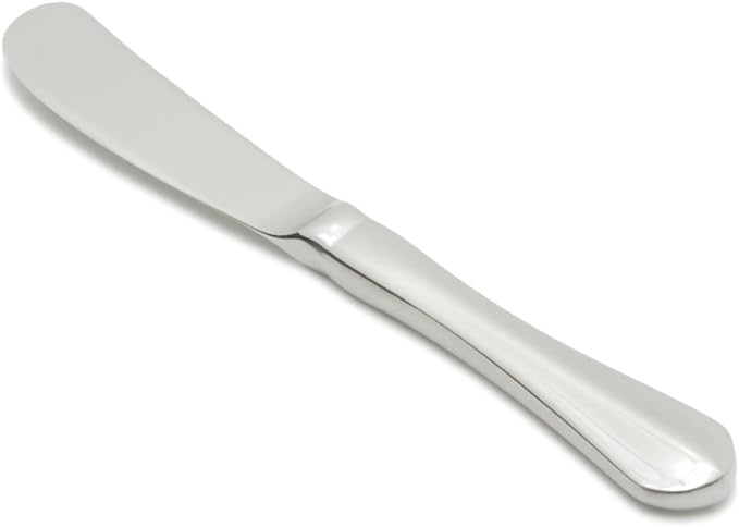 Fortessa Forge 18/10 Stainless Steel Flatware Solid Handle Butter Knife, Set of 12