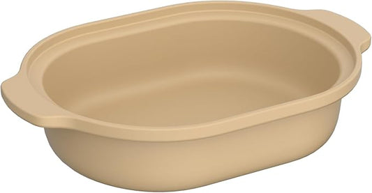 MAGNIFIQUE Casserole Dishes for Oven, 9x12 Porcelain Baking Dish, 4 Quarts Lasagna Pan with Handles, Oven Safe up to 500°F or on Stovetop, Use to Marinate, Cook, Bake, and Serve, Brown