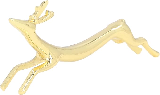 GOTOTOP 4Pcs Chopstick Rest, Reusable Cute Animal Gold Chopstick Holder for Home Restaurant Party (Little Deer Pattern)
