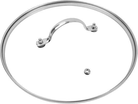 10.5" Tempered Glass Pan Lid with Steam Vent, Thickened to 4mm and Dishwasher Safe and Oven up to 480℉, Universal Lid Fit for Cast Iron Skillets, Frying Saute Pan, Cooking Pot