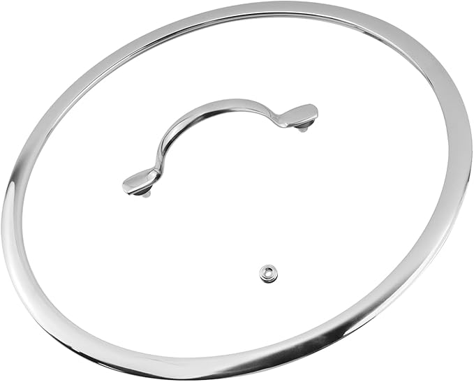 Woogim 11.5 Inch Pan Lid for Frying Pan,Pot Lids with Stainless Steel Handle,Dishwasher Safe and Oven Up to 480℉,4mm Thickness Tempered Glass Lid for Commercial/Household Cookware