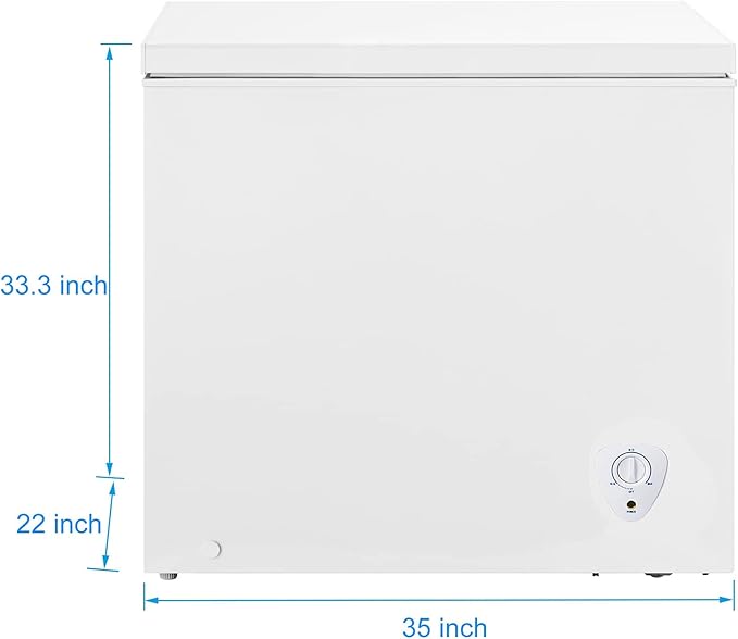 Deep Freezer 7 Cubic Feet, Chest Freezer 7.0 cu. ft, SMETA Freezer Chest Garage Ready, Freezing Machine for Home and Kitchen with Removable Basket Thermostat Control for Apartment, White