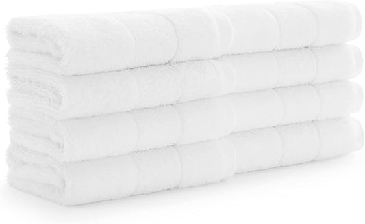 Aston & Arden Aegean Terry Wash Cloths - Set of 8 - Ringspun Turkish Cotton Thick and Soft Absorbent Luxury Hotel and Spa Bathroom Towel, 600 GSM, 13 x 13 in, White