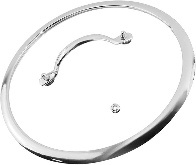 Woogim Stainless Steel Handle Pot Pan Lid Tempered Glass Lids 10 Inch,4mm Thickness,Vented Design for Steam, Dishwasher&Oven Safe up to 480℉,Glass Covers for Frying Pan Wok Pot Skillet
