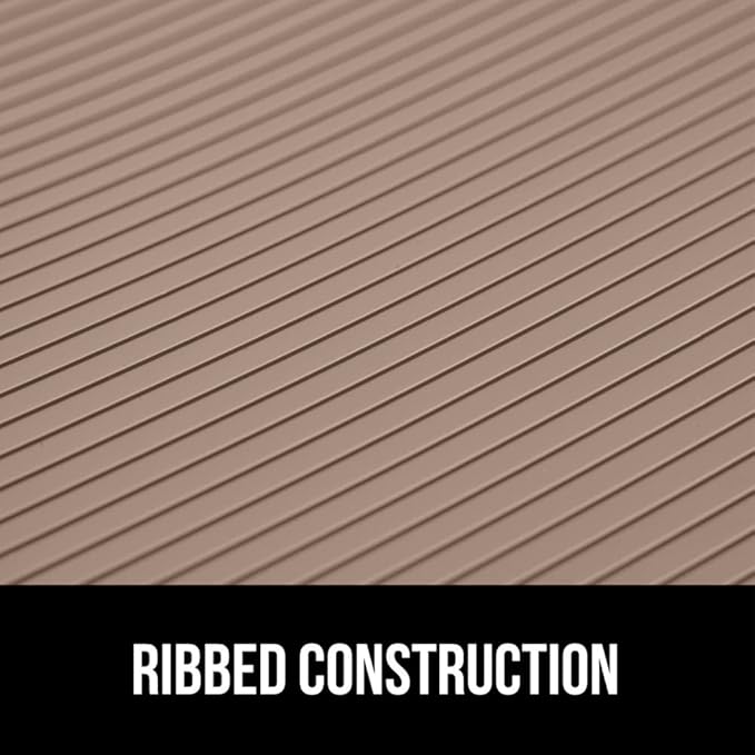 GORILLA GRIP DuraGuard Shelf Liner, 24x30 Non-Adhesive Cabinet Liners for Kitchen Drawers, Shelves, Refrigerator, Pantry Storage, Bathroom Closet, Durable Waterproof BPA Free Ribbed Plastic, Beige