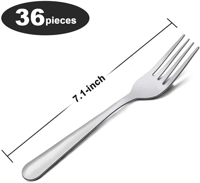 36 Pieces Forks Set (7.1 Inch), Unokit Stainless Steel Forks Silverware Set of 36, Forks Silverware, Fork Bulk, Dinner Forks for Home, Kitchen or Restaurant - Mirror Polished, Dishwasher Safe