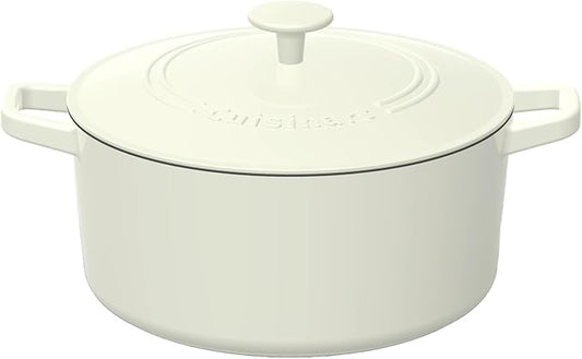 Cuisinart Chef's Classic Enameled Cast Iron Round Covered Casserole (Cream, 5- Quart)