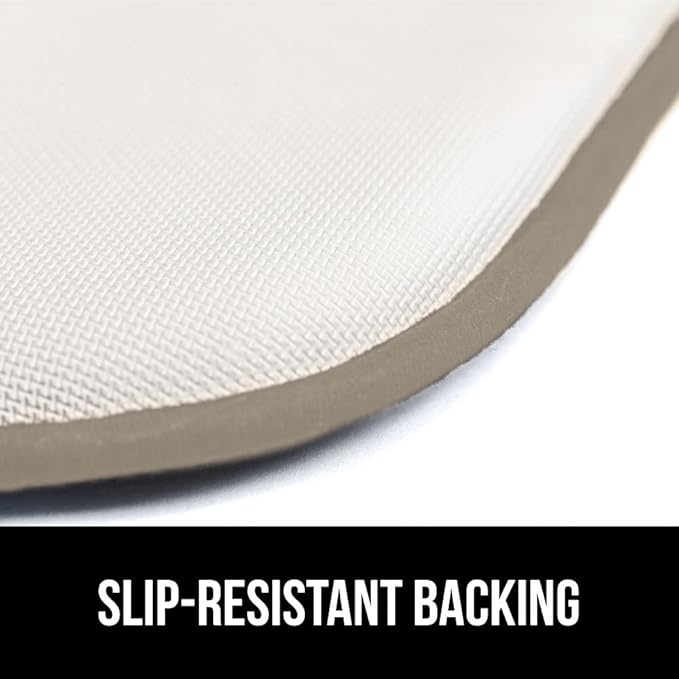 GORILLA GRIP Slip Resistant Chair Cushions, No Ties Required, Memory Foam Pads for Dining Room, Kitchen Table, Office, Rocking Chairs, Plush Seat Cover Cushion Pad, Home Decor, Set of 4 16x16, Beige