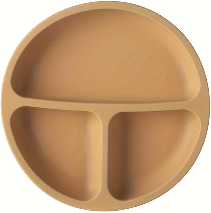 6-Piece Baby Feeding Set, Silicone Baby Mealtime Kit for Food-Grade Strong Suction Baby Plate+Baby Cup+ Bib+Fork+Spoon+Bowl, Toddler Eating Essentials Washable Parenting Gift Idea (Yellow)