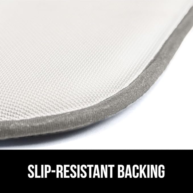 GORILLA GRIP Slip Resistant Chair Cushions, No Ties Required, Memory Foam Pads for Dining Room, Kitchen Table, Office, Rocking Chairs, Plush Seat Cover Cushion Pad, Home Decor, Set of 4, 16x16, Gray