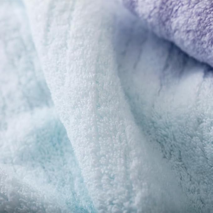 Vie Triomphe Facial Towels Washcloth (Pink+Purple+Yellow+Blue) Luxury Hand Towels for Bathroom,100% Cotton Quick Dry Absorbent Soft Hand Towel Set 13.38 * 31.49 Inch Wash Clothes;