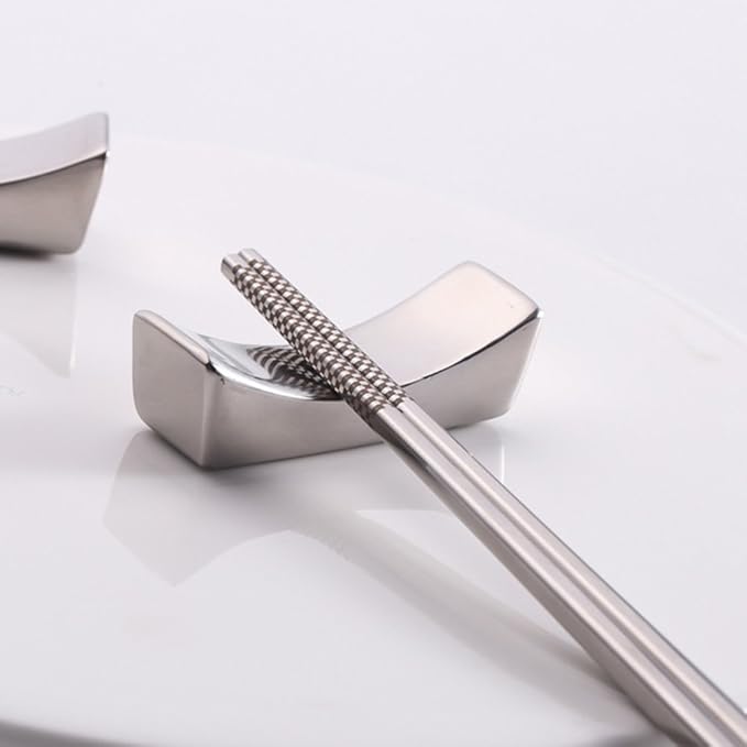 MyLifeUNIT Stainless Steel Chopsticks Rest, Knife Rest and Chopsticks Holder, Set of 4